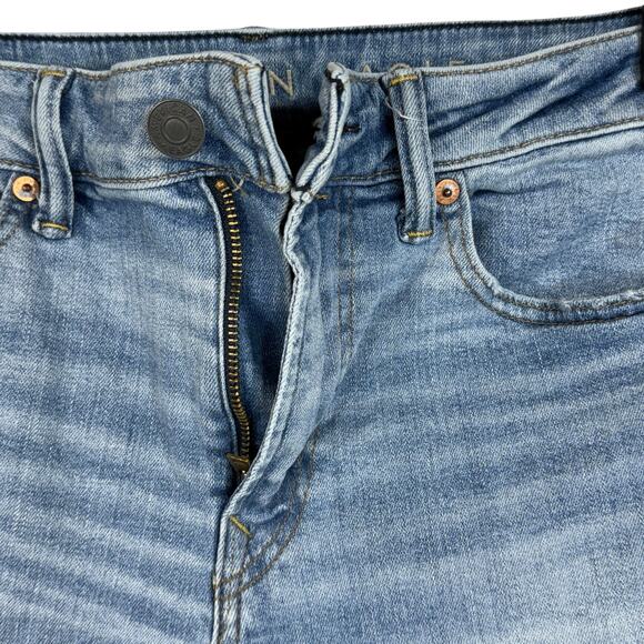 American Eagle SZ 30x32 (28x30) Athletic Mens Jeans Distressed Airflex+ Zip-Fly - Picture 4 of 12